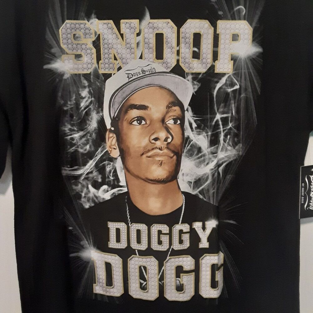 Dogg Supply By SNOOP DOGG Snoop Doggy Dogg Rap T Shirt Sz XL Black Hip Hop Y2K
